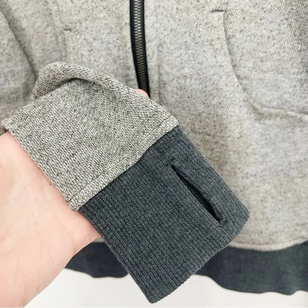 Lululemon On The Daily Hoodie Heathered Black / Heathered Dark Grey Size 4 - Picture 7 of 10